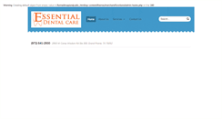 Desktop Screenshot of essentialdentalcare.com